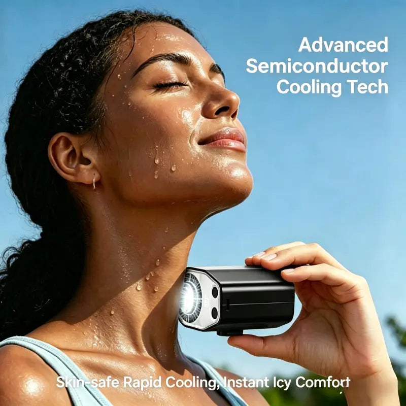 JOYTUTUS Semiconductor Cooling Clip-On Fan - Portable Fan, Car Vehicle Accessories, 360° Rotatable, 100-Speed Adjustable, USB Rechargeable, 3000Mah Battery, LED Display, Cool Tech Gadget
